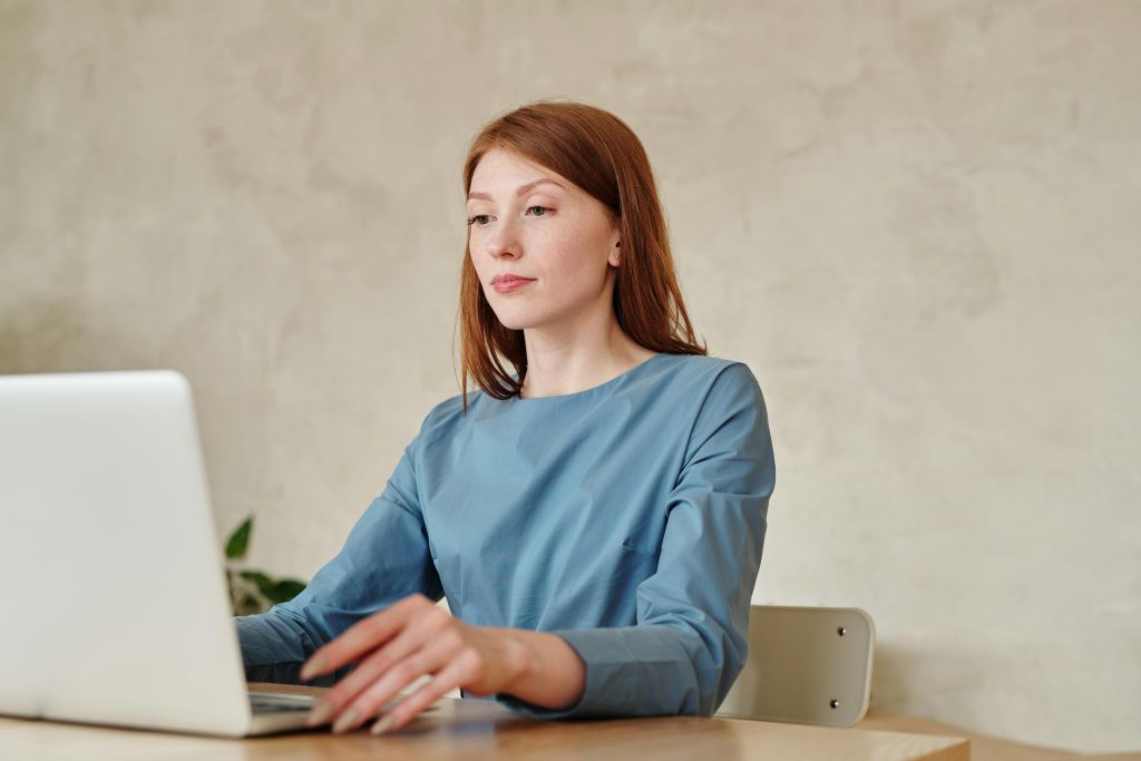 Executive Assistant Connecticut Working On PC