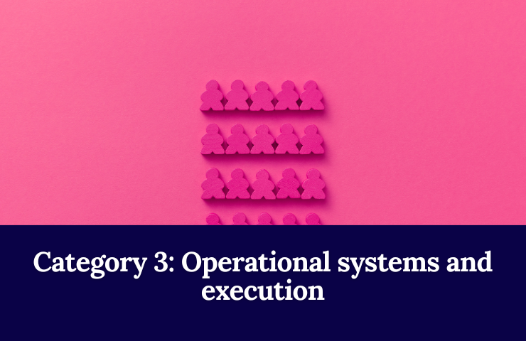 Category 3: Operational Systems And Execution