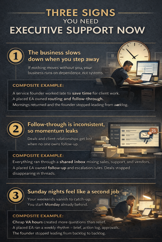 Executive Support For Small Business And The Signs