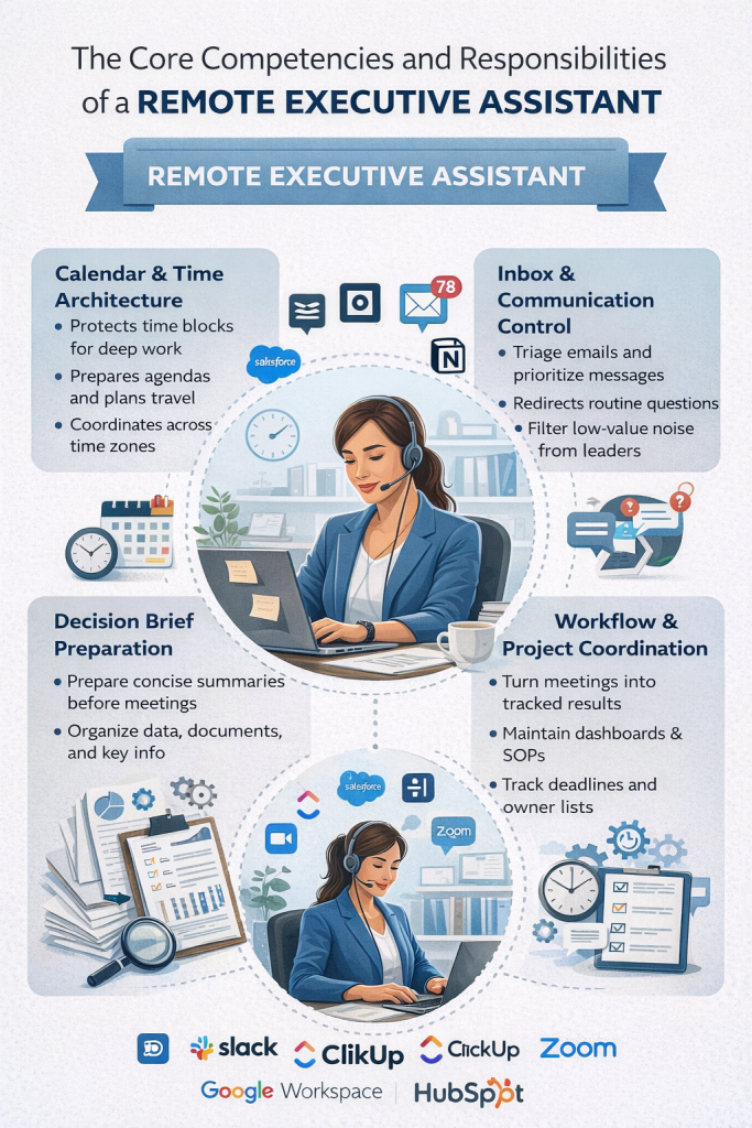 Core Competencies And Responsibilities Of A Remote Executive Assistant