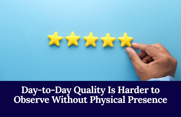 Day To Day Quality Is Harder To Observe Without Physical Presence