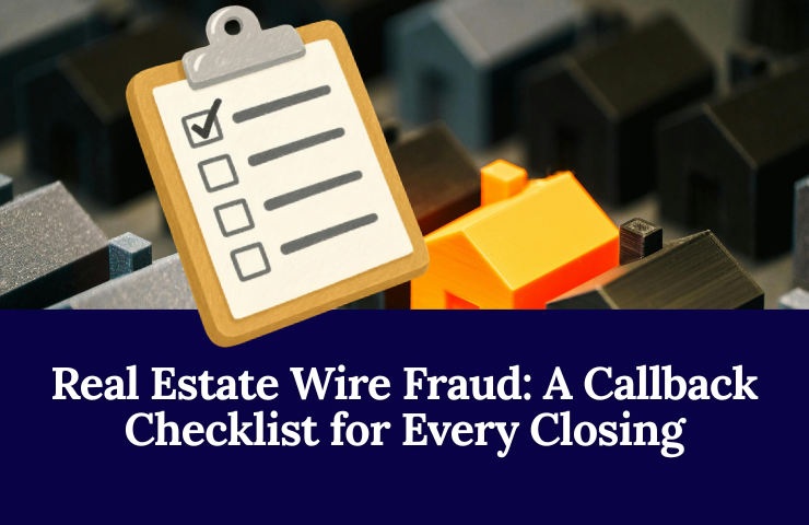 Real Estate Wire Fraud: A Callback Checklist For Every Closing