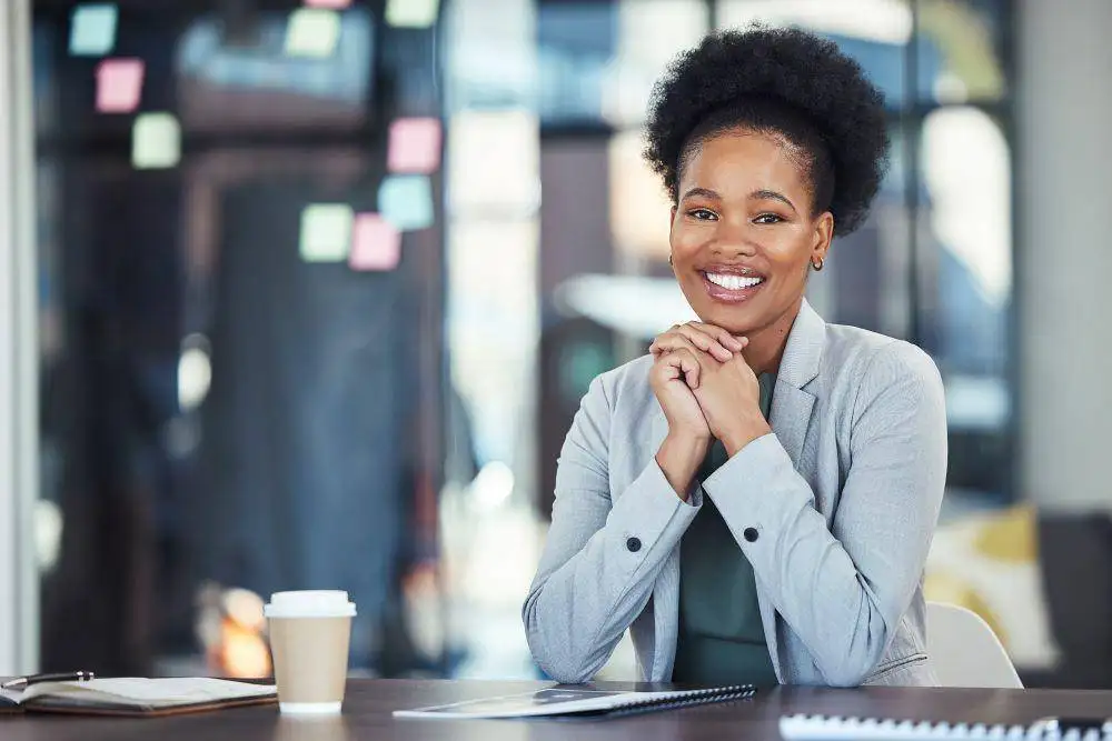 Smiling executive assistant